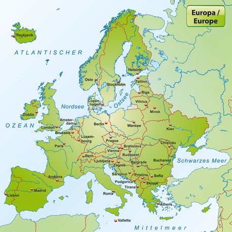 Europakarte Ziele von Stielow Tours Schafflund